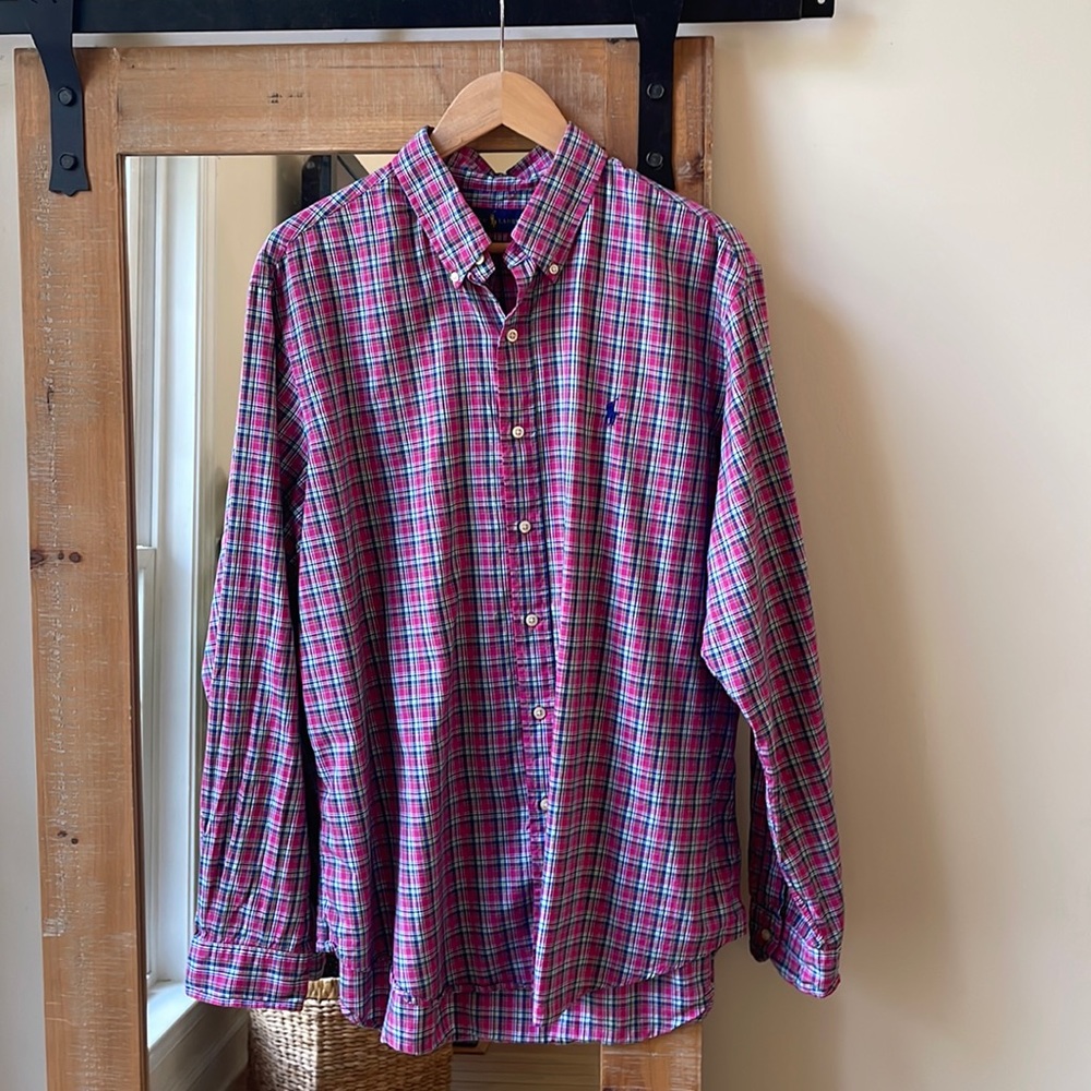 Polo Ralph Lauren Plaid Button Down Shirt Size XL